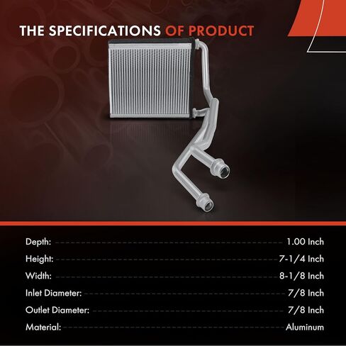 A-Premium HVAC Heater Core Compatible with Chrysler 200 2015-2017 Sedan & Jeep Cherokee 2014-2021 Sport Utility in Kuwait