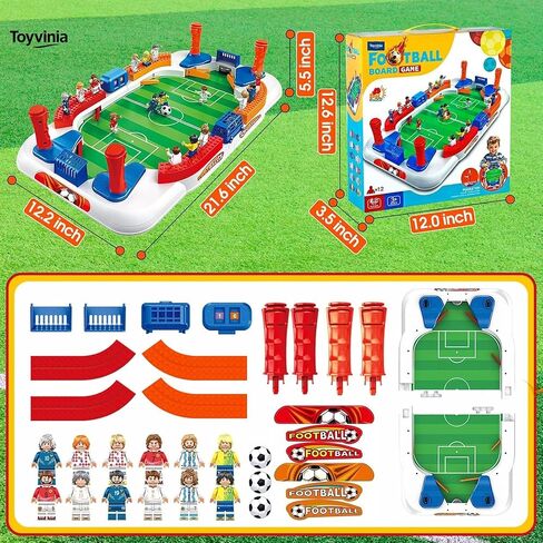 Foosball Table for Kids, Mini Tabletop Soccer Board Game with Realistic Players & Goal Bell, Interactive Indoor Football Toy, Fun Family Game, Birthday Gift for Boys Girls Ages 3-8 in Kuwait