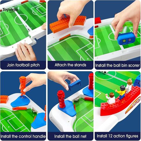 Foosball Table for Kids, Mini Tabletop Soccer Board Game with Realistic Players & Goal Bell, Interactive Indoor Football Toy, Fun Family Game, Birthday Gift for Boys Girls Ages 3-8 in Kuwait