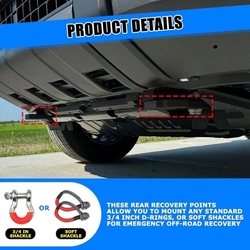 وصلة سحب أمامية CPW شديدة التحمل متوافقة مع Toyota Land Cruiser LC250/Toyota Tacoma/Lexus GX550 2024-2026/Toyota 4Runner 2025-2026 11000 رطل لكل تركيب مثبت على مادة فولاذية محدودة الحمل in Kuwait