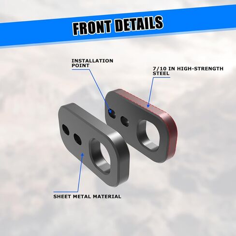 WOLFSTORM Front Recovery Points for 2024-2026 Toyota Land Cruiser LC250 Tow Hooks Recovery Points Hooks (Black) in Kuwait