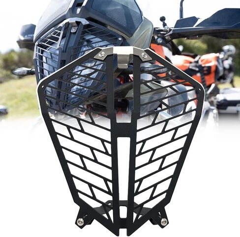 Riloer Motorcycle Headlamp Grille Guard Cover Protector Modification, Motorcycle Front Headlight Grille Guard Protector Cover, 2019-2021 Compatible with KTM 790 Adventure/Adventure R/Adventure S in Kuwait