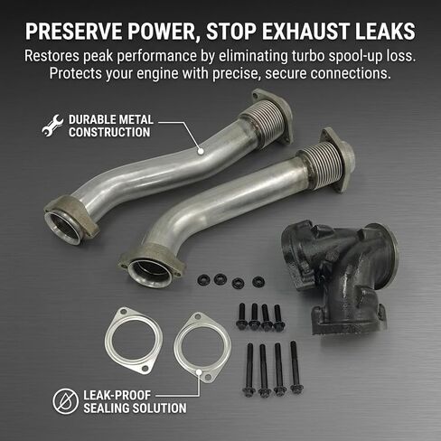 مجموعات حشوات أنابيب العادم العلوية متوافقة مع Ford 7.3L Powerstroke Diesel 1995-2003 F250 F350 F450 F550 Super Duty، Excursion، E-350 E-450 E-550 Econoline، مجموعة حشية ختم الأنابيب in Kuwait