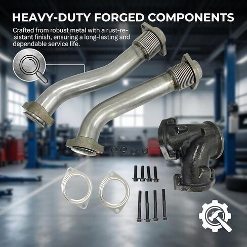 مجموعات حشوات أنابيب العادم العلوية متوافقة مع Ford 7.3L Powerstroke Diesel 1995-2003 F250 F350 F450 F550 Super Duty، Excursion، E-350 E-450 E-550 Econoline، مجموعة حشية ختم الأنابيب in Kuwait