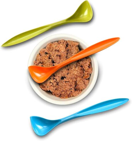 PetBonus 3-Pack Pet Food Can Spoon，Dog Cat Food Spoons, Long Handle Special Curved Design for Dog Cat Food Can Spoons in Saudi Arabia