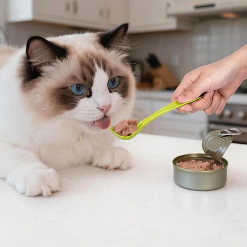 PetBonus 3-Pack Pet Food Can Spoon，Dog Cat Food Spoons, Long Handle Special Curved Design for Dog Cat Food Can Spoons in Saudi Arabia