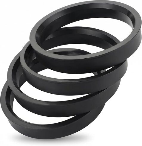 4 PCS Hub Centric Rings, 73.1mm to 60.1mm Plastic Wheel Hub Center Ring Adapter, Fill Gap to Eliminate Vibration, Universal for Most Cars, Trucks, SUVs (Black) in Kuwait