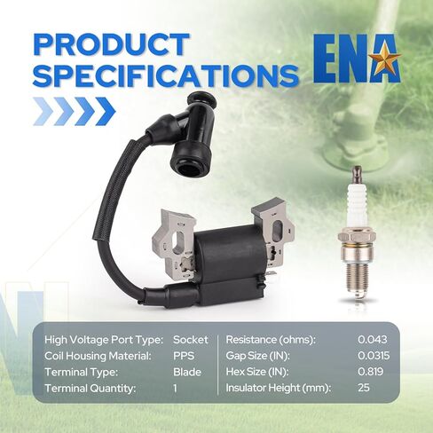 ENA 14 584 04-S ملف الإشعال متوافق مع Kohler XT149 XT173 XT650 XT675 XT775 XTX650 XTX675 XTX775 محركات جزازة العشب مع استبدال شمعة الإشعال لـ 1458404-S 14 584 16-S 1458416-S in Kuwait