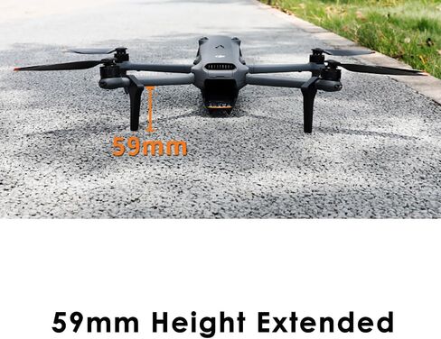 CAPART 59mm Extended Landing Legs for DJI Mavic 4 Pro, Landing Gear Feet Lightweight Quick Release Spare Parts Accessories in Kuwait