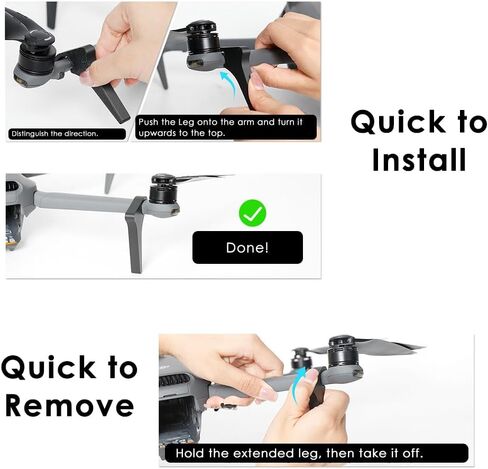 CAPART 59mm Extended Landing Legs for DJI Mavic 4 Pro, Landing Gear Feet Lightweight Quick Release Spare Parts Accessories in Kuwait