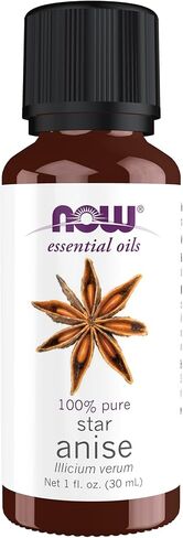 NOW Essential Oils, Anise Oil, Balancing Aromatherapy Scent, Steam Distilled, 100% Pure, Vegan, Child Resistant Cap, 1-Ounce in Saudi Arabia