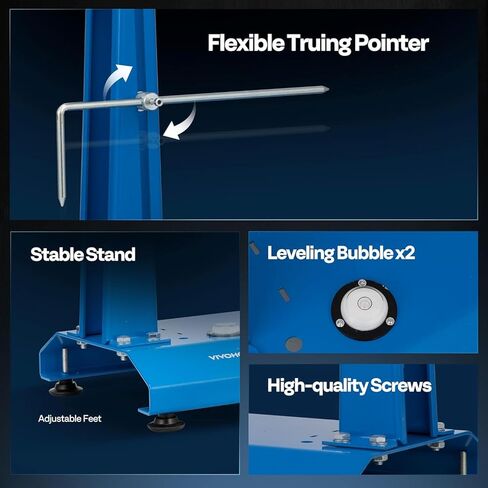 Motorcycle Wheel Balancer & Truing Stand, Heavy-Duty Static Tire Balancing Tool with Precision Bearings & Adjustable Cones, Fits Dirt Bike, Sport Bike & Motorcycle Wheels up to 35" in Kuwait