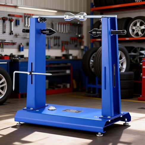 Motorcycle Wheel Balancer & Truing Stand, Heavy-Duty Static Tire Balancing Tool with Precision Bearings & Adjustable Cones, Fits Dirt Bike, Sport Bike & Motorcycle Wheels up to 35" in Kuwait