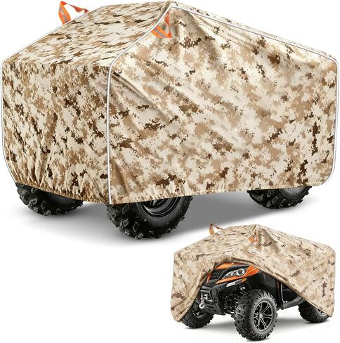 ATV Cover Waterproof,Heavy Duty Camouflage Desert Color Protects All Season Weather Outdoor Dustproof UV Protection Covers Suitable for Kawasak,Honda,Polaris (82" Inch) in Kuwait