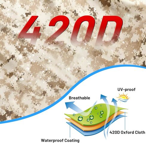ATV Cover Waterproof,Heavy Duty Camouflage Desert Color Protects All Season Weather Outdoor Dustproof UV Protection Covers Suitable for Kawasak,Honda,Polaris (82" Inch) in Kuwait
