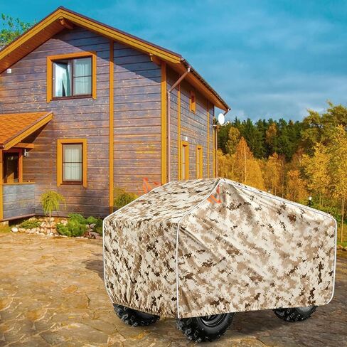 ATV Cover Waterproof,Heavy Duty Camouflage Desert Color Protects All Season Weather Outdoor Dustproof UV Protection Covers Suitable for Kawasak,Honda,Polaris (82" Inch) in Kuwait