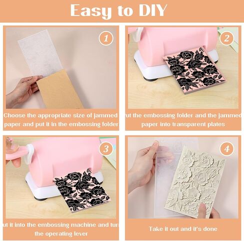 3D Embossing Folders for Card Making, Floral Blossom Bloom Plastic Embossing Template for DIY Scrapbooking Paper Crafting, Handmade Crsafts Arts Supplies, 6.3x4.5 Inch in Kuwait