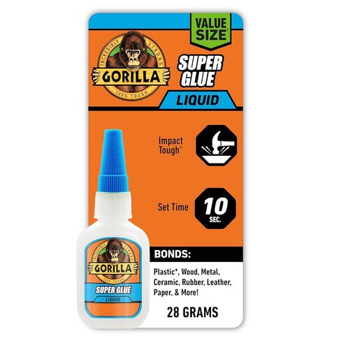 Gorilla Super Glue Value Size, Fast‑Setting Strong Bond, Impact‑Tough Formula Clear, 28 Grams in Kuwait