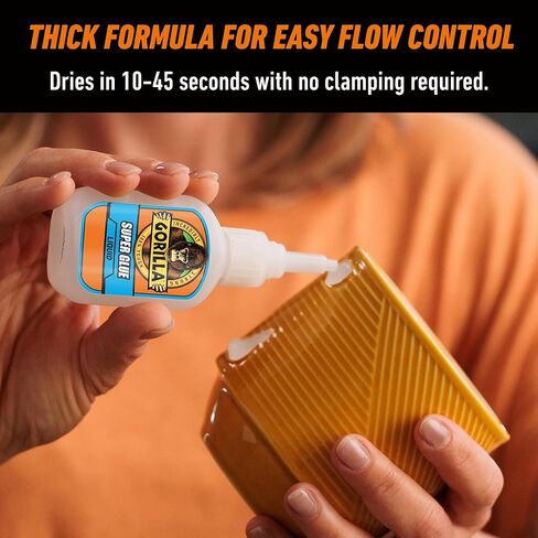 Gorilla Super Glue Value Size, Fast‑Setting Strong Bond, Impact‑Tough Formula Clear, 28 Grams in Kuwait