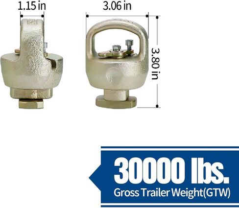 طقم كرة معقوفة GNXA2062، كرة ربط شديدة التحمل، سلسلة أمان مرساة رام 2500/3500 كرة معقوفة لشاحنات دودج رام، تناسب فورد F-250/F-450 سوبر ديوتي، تشيفي سيلفرادو وجي إم سي سييرا 2500/3500 HD in Kuwait