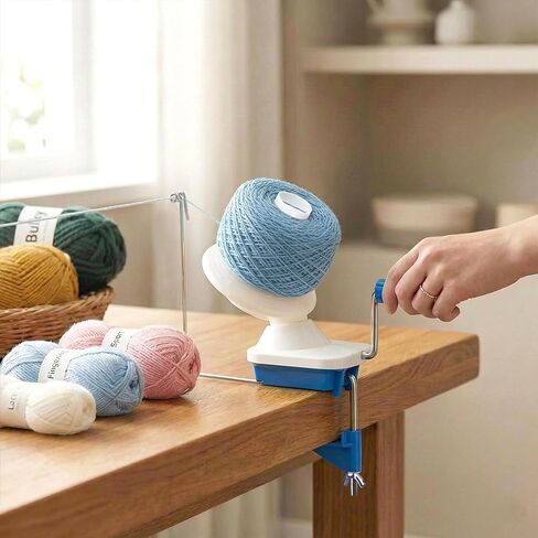MCTOURY Yarn Ball Winder for Crocheting: Wind Weight 1-5 Lace to Bulky - 3-Minute Skein-to-Cake - Cuts Yarn Prep Time by 70% for Knitting & Crochet in Kuwait