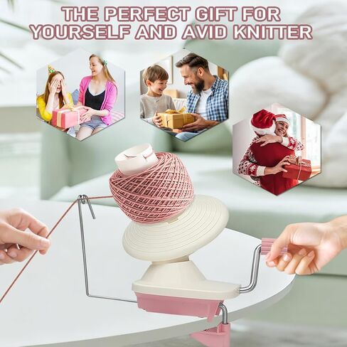 SEILETOO Yarns Winder, Yarn Spinner for Crocheting, Yarn Roller for Knitting Lovers, Included Scissors, Storage Pouches and Knitting Crochet Hook Set, Easy-to-Install, Efficiently, Lower Noise in Kuwait