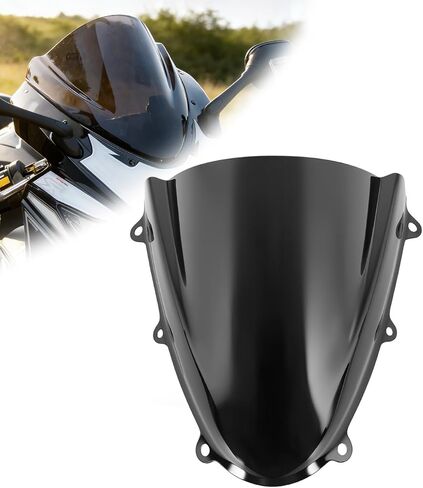 الزجاج الأمامي لـ 2011-2024 2025 GSXR600، GSXR750، K11، واقي عاكس للزجاج الأمامي للدراجات النارية متوافق مع ملحقات سوزوكي (أسود) in Kuwait
