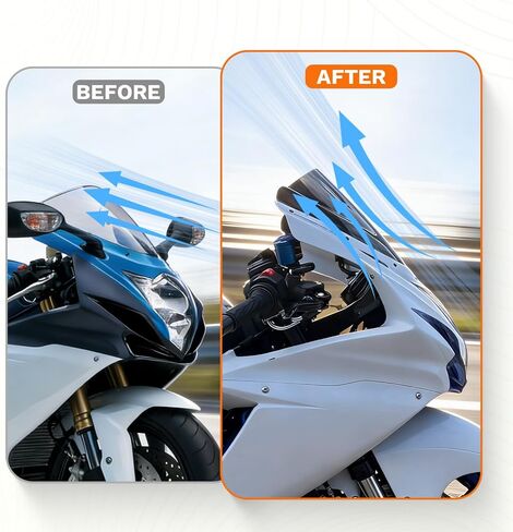 الزجاج الأمامي لـ 2011-2024 2025 GSXR600، GSXR750، K11، واقي عاكس للزجاج الأمامي للدراجات النارية متوافق مع ملحقات سوزوكي (أسود) in Kuwait
