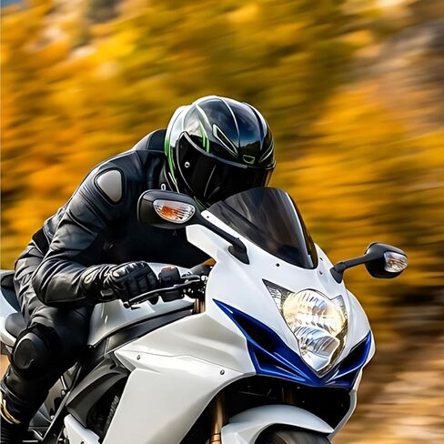 الزجاج الأمامي لـ 2011-2024 2025 GSXR600، GSXR750، K11، واقي عاكس للزجاج الأمامي للدراجات النارية متوافق مع ملحقات سوزوكي (أسود) in Kuwait