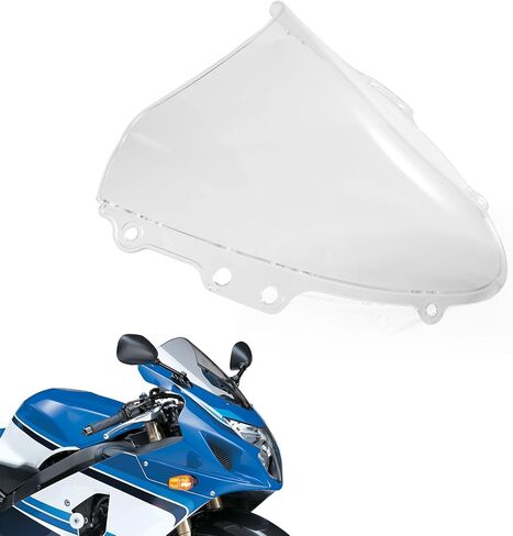 فقاعة مزدوجة للزجاج الأمامي من PSLER لسيارة GSXR600 750 K4 2004-2005، شفافة in Kuwait