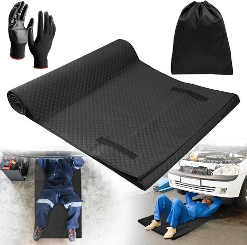 Innovative Magical Rolling Creeper Mat, 60"x28" Heavy-Duty Automotive Repair Mat, Portable Under Car Crawler Pad for Mechanics, Garage Use, Self-Driving Tour & Long-Haul Truck Maintenance in Kuwait