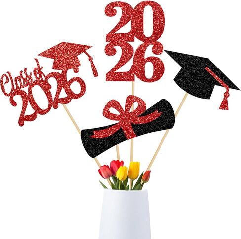Gold Graduation Party Centerpieces for Tables 2024 Gold Graduation Tables Centerpieces Sticks, Class of 2024 Table Toppers for Gold 2024 Graduation Table Decorations - 24 Pieces in Saudi Arabia