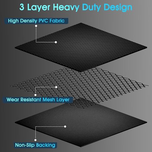 ToLanbbt 7'9" x 18' Garage Floor Mat, Heavy Duty Water Containment Mat with 1.2" Raised Edges, Protection from Snow Mud Rain and Oil, Non-Slip Garage Parking Mat for SUVs Trucks in Kuwait