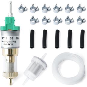 22451901 Diesel Heater Fuel Pump Double Filter for Chinese 2KW 3KW 5KW Heater 12V 22ML Metering Pump with Hose Compatible with Eberspacher Airtronic D2 D4 D5 Quieter and Washable in Kuwait