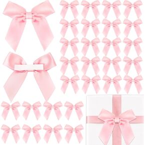 50 PCS Red Bows Self Adhesive Satin Ribbon Bows 2.5 Inch Small Red Bow for Crafts Gift Wrapping, Tied Ribbon Bow with Double Sided Tape for DIY Gift Bag Baby Shower Birthday Party Wedding Decor in Saudi Arabia