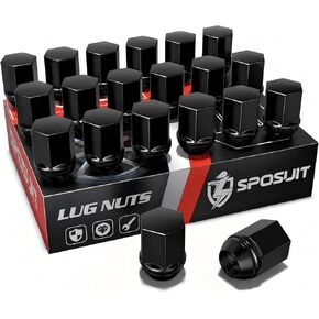 Sposuit M14x1.5 Lug Nuts - Replacement for 2019-2024 Ram 1500 - OEM Factory Style Black Lug Nut(24 Pcs) in Kuwait