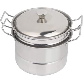 Mini Steamer Pot, Stainless Steel Kitchen Toy, Small Size Development Toy, Ideal for Kids Children Intelligence in Kuwait