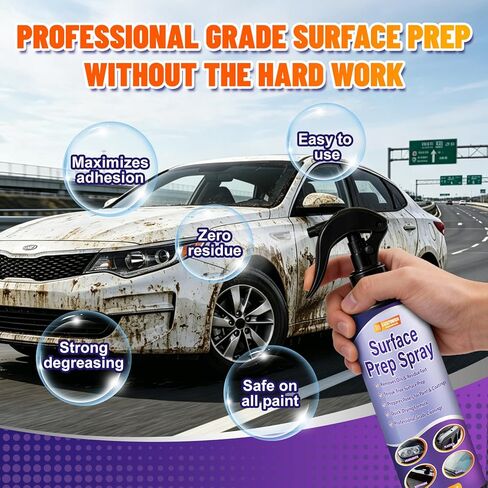 Surface Prep Spray Automotive – Surface Degreaser for Auto Paint Prep, Removes Wax, Oil & Dirt Without Residue, Paint-Safe Formula, Enhances Bonding for Ceramic Coating & Sealant – 150ml/5oz in Kuwait