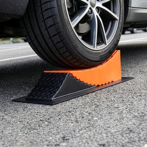 Jucoan 4 Pack RV Camper Leveler Rubber Grip Mat, 26x9 Inch Heavy-Duty Anti-Slip Rubber Pads for Travel Trailer Tire Ramps Camper RV Leveling Blocks in Kuwait