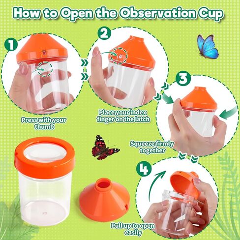 Bug Catcher for Kids, Bug Catcher Kit for Kids with Insect Net and Tweezers, Insect Habitat, Outdoor Toy for Ages 4-8, Bug Box, Birthday Gift for Kids Age 4 5 6 7 8-12 Boys Girls in Kuwait