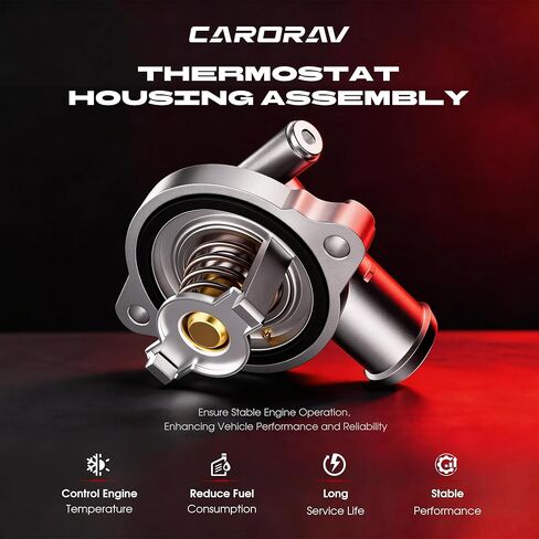 Upgrade Aluminium Engine Coolant Thermostat Housing Assembly Compatible with 2011-2022 Chrysler 300, 2011-2022 Dodge Challenger Charger, Replaces 902-3035 5184977AD 5184977AE in Kuwait