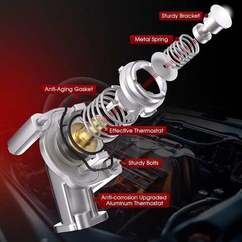 ترقية مجموعة مبيت ترموستات الألومنيوم المتوافقة مع Chevy Camaro 2016-2022، Colorado 2017-2022 GMC Canyon، Cadillac ATS CTS CT6 2016-2019، يستبدل 902-2121 12647180 12670209 in Kuwait