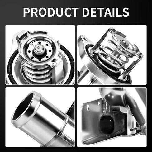 Engine Coolant Thermostat Housing Assembly 902-2125 Upgraded Aluminum Fits for Chevrolet Colorado 2015-2019, Malibu 2013-2014, GMC Canyon 2015-2019, Cadillac ATS 2013-2017, Chevy S10 2016-2017 in Kuwait