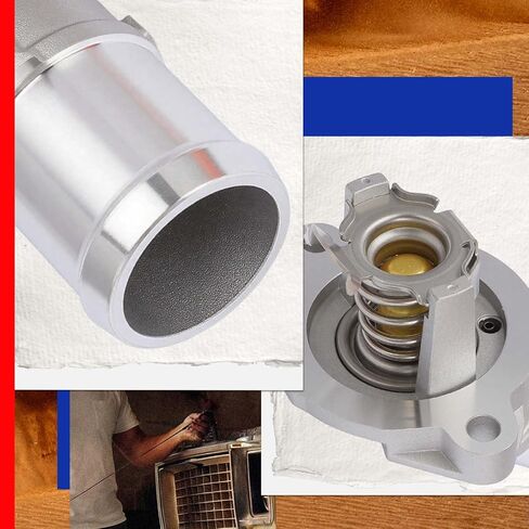 JC Whitney JFBAJCWTHA00024 مجموعة مبيت منظم حرارة مبرد المحرك - متوافق مع شيفروليه إكوينوكس جي إم سي تيرين 18-25، ماليبو 16-25، كروز 16-19، بويك إنكور 16-19 و21-22 - 1.4 لتر 1.5 لتر in Kuwait