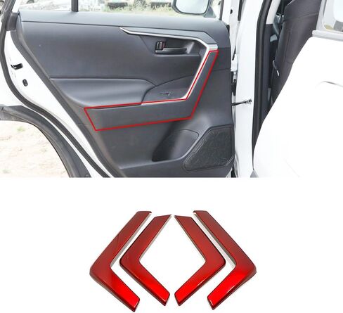 Automobile Accessories Door Lower Armrest Stripe Protective Cover Trim Compatible with Toyota RAV4 2024 2023 2022 2021 2020 2019 (Matte Silver) ABS 4 PCS in Saudi Arabia