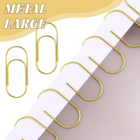 60PCS Large Gold Paper Clips, 2 Inch Big Paper Clips, Jumbo Paperclips for Office, School, and Home Use in Kuwait