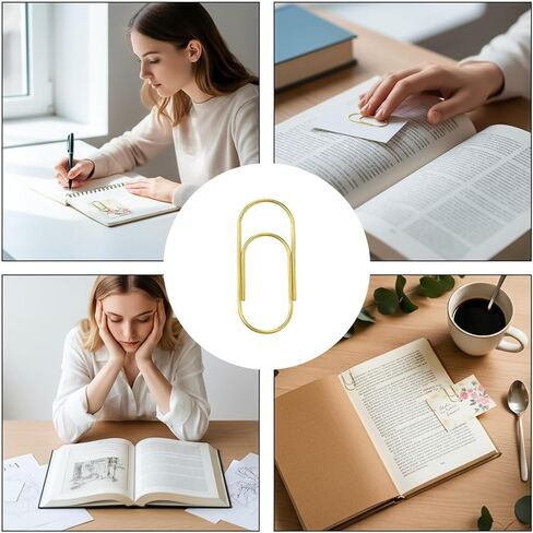 60PCS Large Gold Paper Clips, 2 Inch Big Paper Clips, Jumbo Paperclips for Office, School, and Home Use in Kuwait