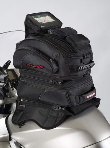 Tour Master Elite Strap Mount Tri-Bag Motorcycle Tank Bag - Black/One Size in Kuwait