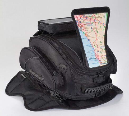 Tour Master Elite Strap Mount Tri-Bag Motorcycle Tank Bag - Black/One Size in Kuwait