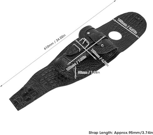 Motorcycle PU Leather Fuel Pad with Pouch - Install for Bikers (Black Crocodile) in Kuwait